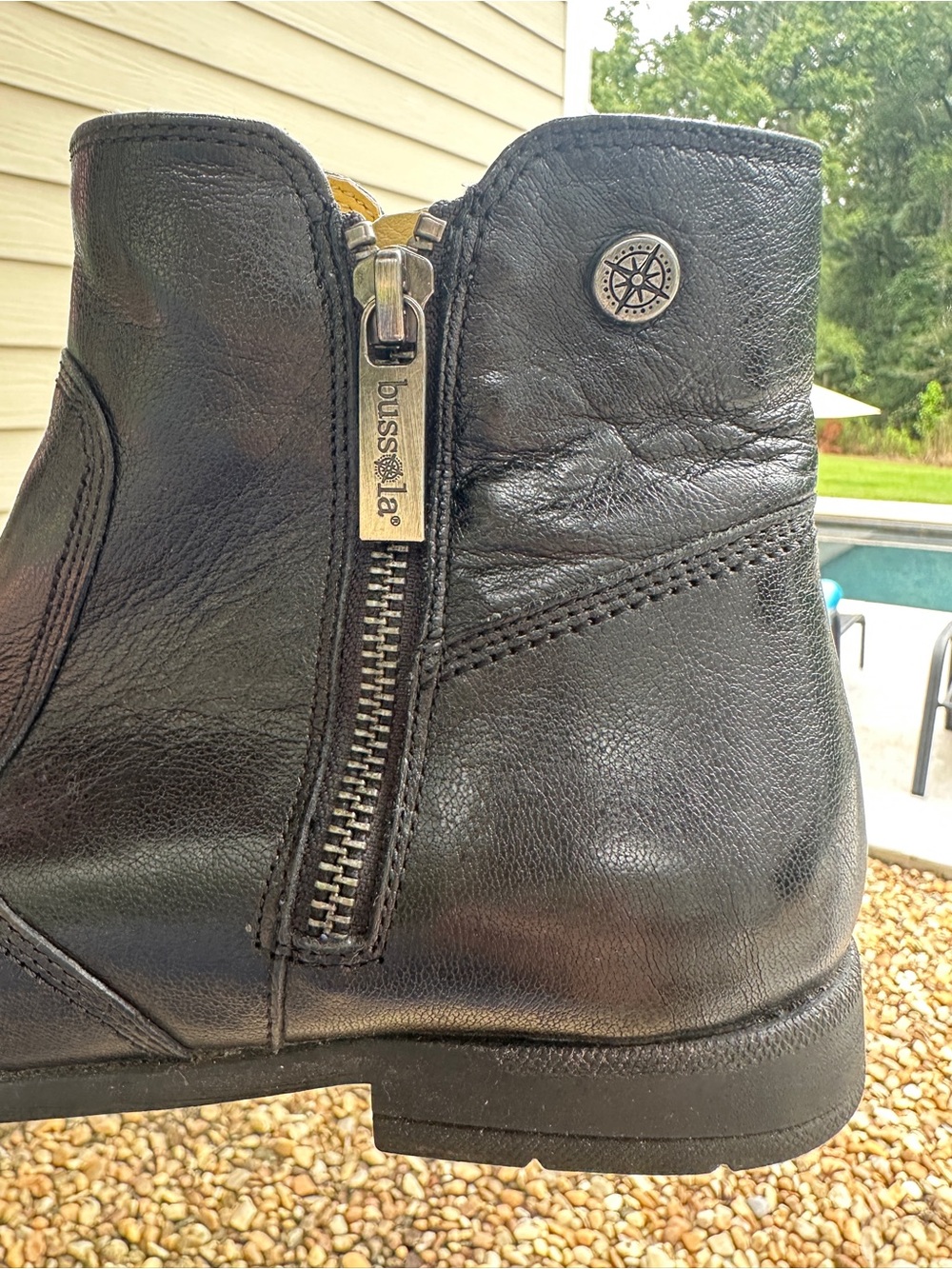 bussola Black Leather women’s Chukka Zip Boots
